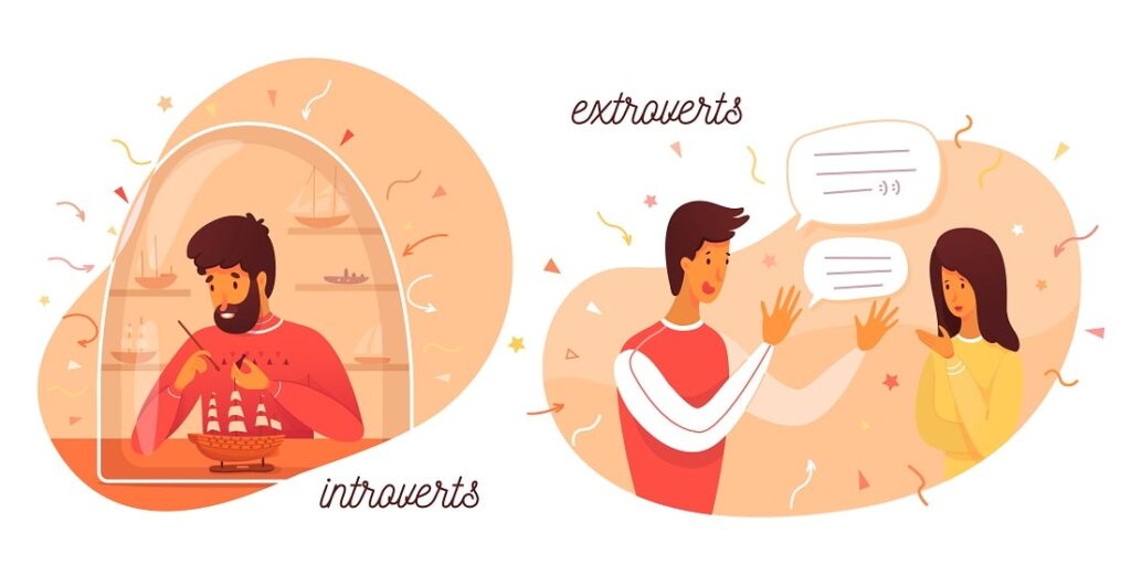 perbedaan ekstrovert dan introvert